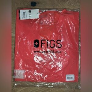 Figs Casma Hot Coral XS NWT